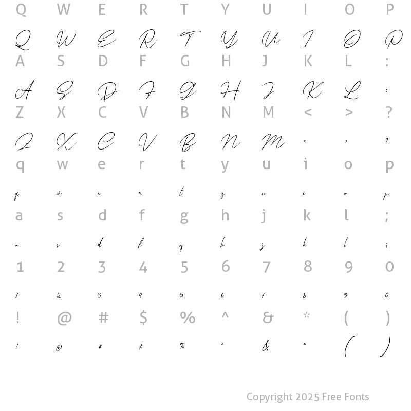 Character Map of Auturium Regular