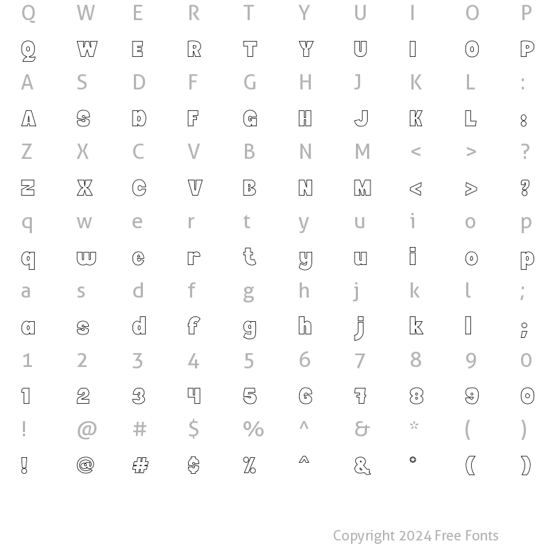 Character Map of Auxiliary Hollow Regular