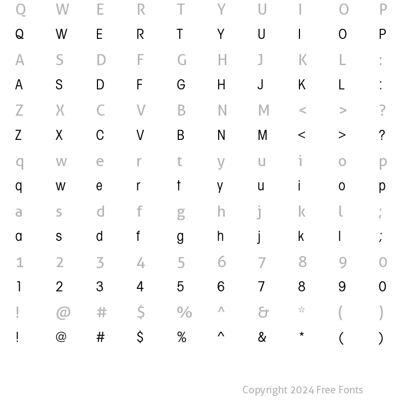 Character Map of AvantGardEF BookCond Regular