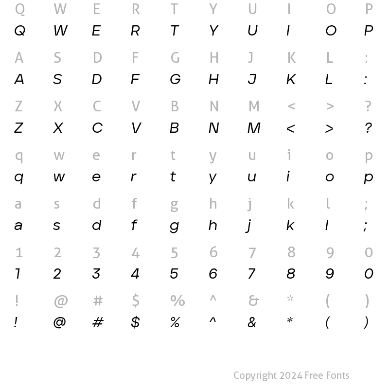 Character Map of Aventa-MediumItallic ?