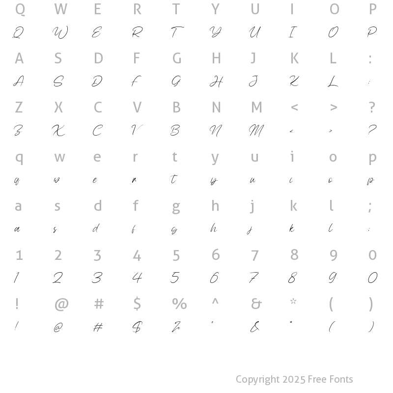 Character Map of Awejatty Regular