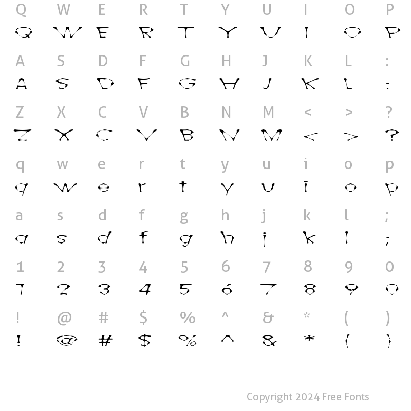 Character Map of AwlScrawl Regular