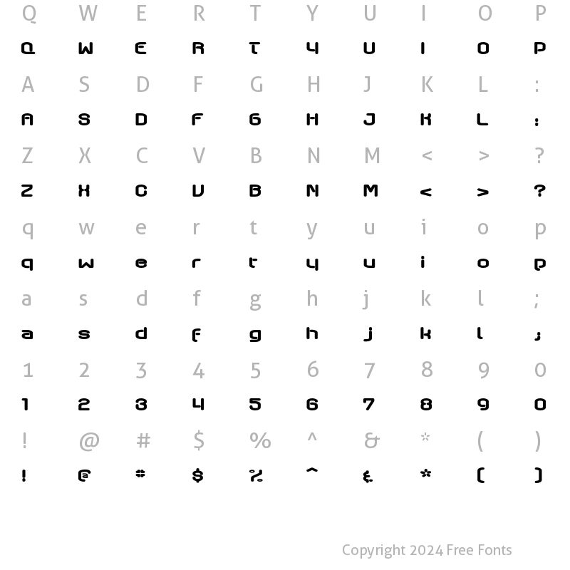 Character Map of Axaxax Regular