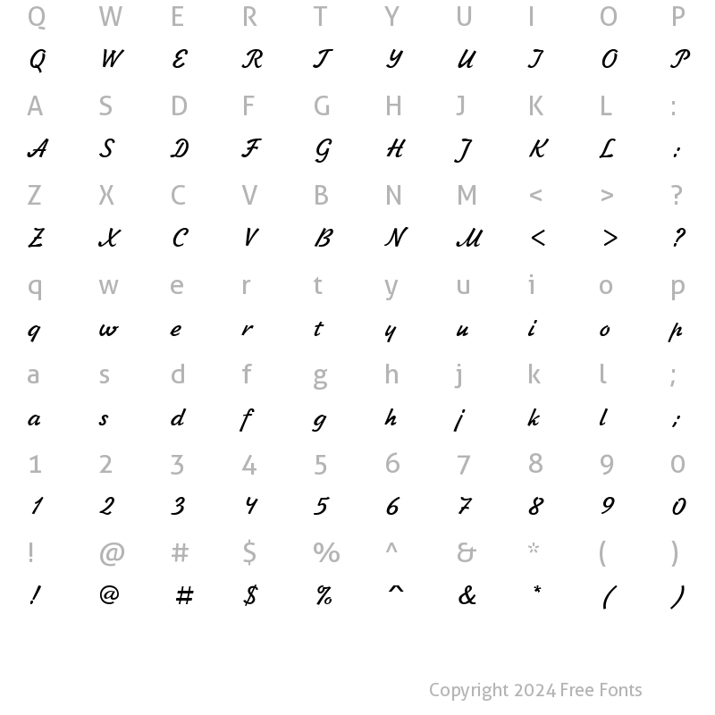 Character Map of AXP ZhikharevC Regular