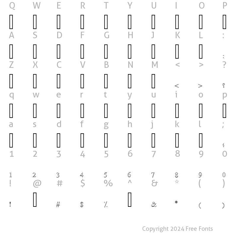 Character Map of ayman24 ayman24