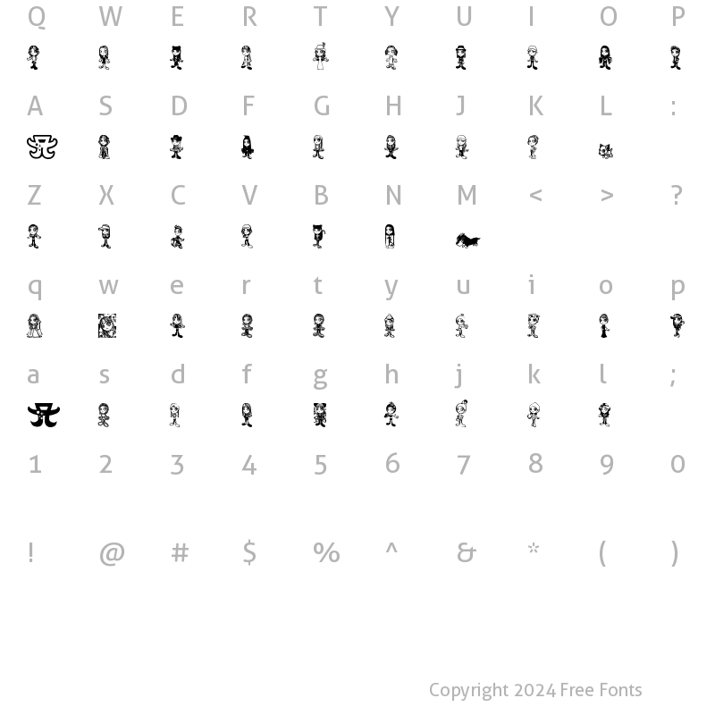 Character Map of ayupan Regular