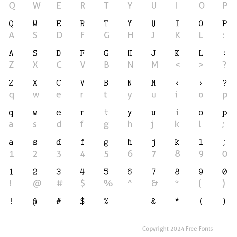 Character Map of AzarMehrMonospaced SerifBold