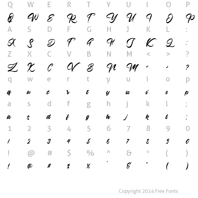 Character Map of Azingdar Regular