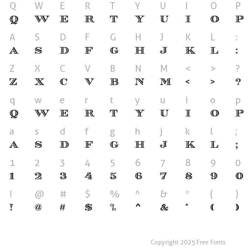 Character Map of Azuree ND Regular