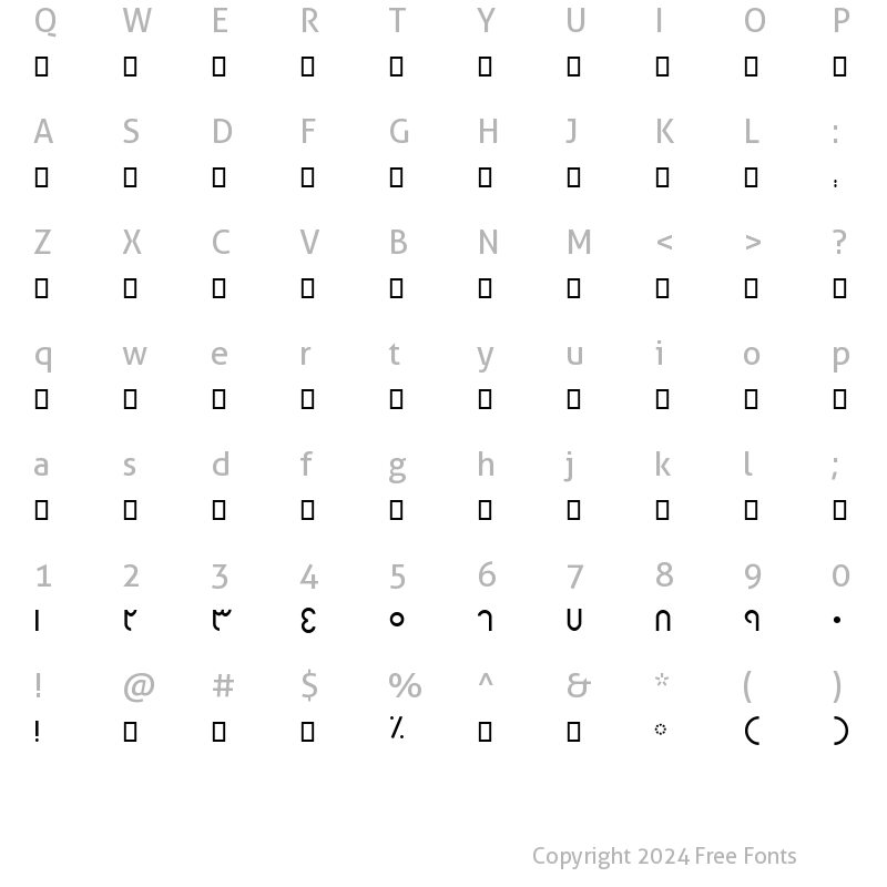 Character Map of B Helal Regular