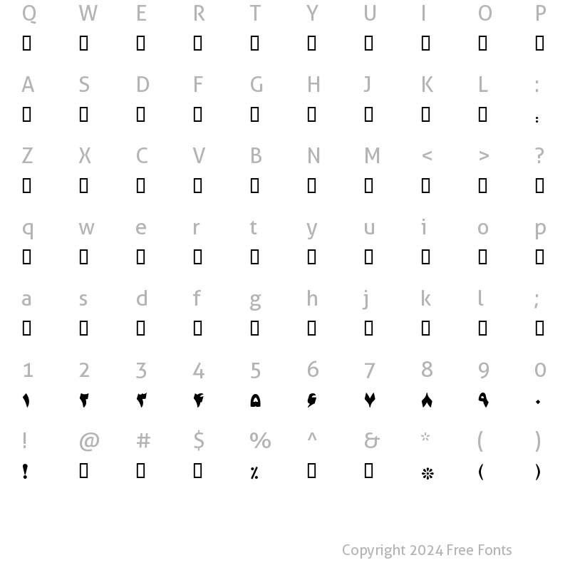 Character Map of B Jadid Bold