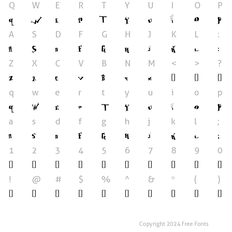 Character Map of BabOonjaZzbaSsoOn Regular