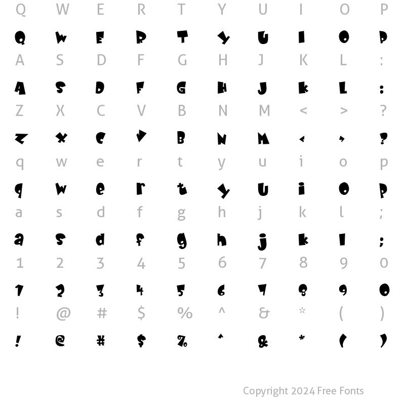 Character Map of Baby Kruffy Regular