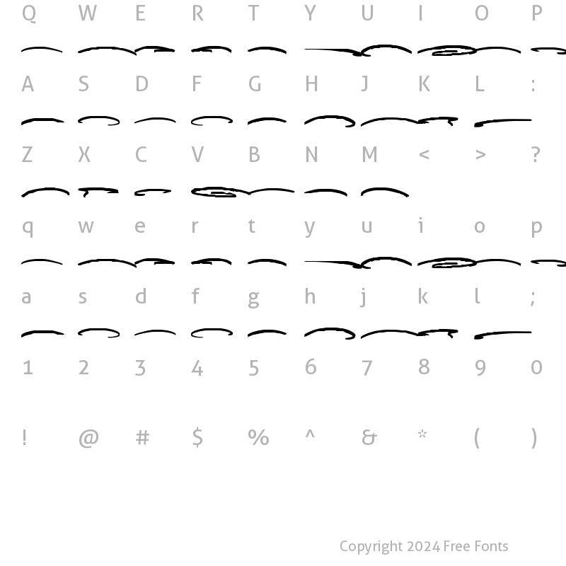 Character Map of Babylonia underlines Regular