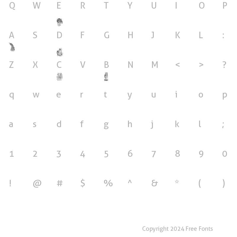 Character Map of Baby's Breath Regular