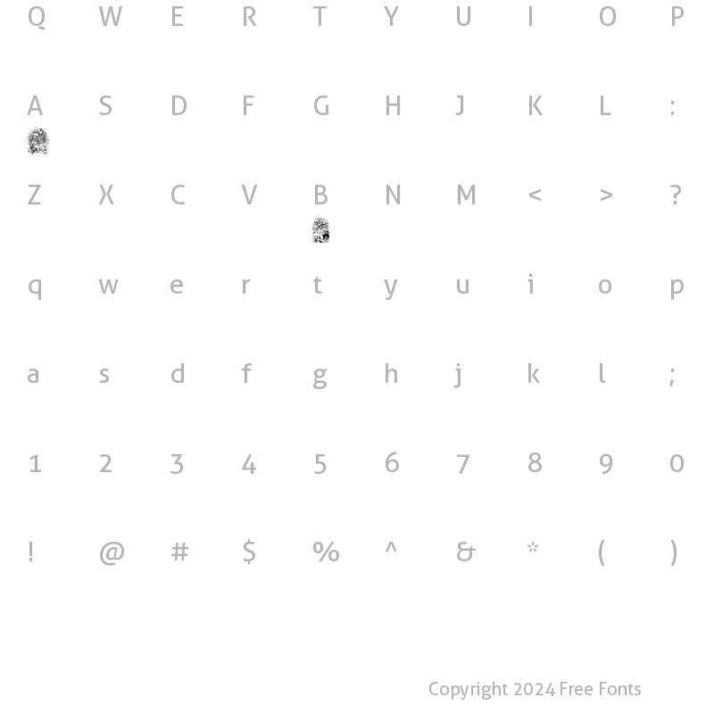 Character Map of BabysBreathStPats Regular