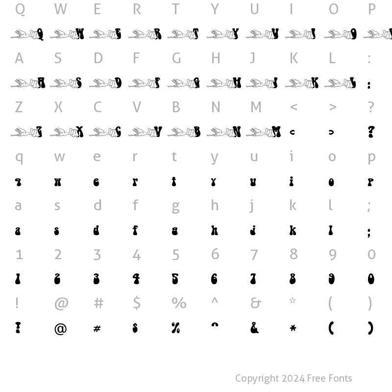 Character Map of BabyStork Becker Normal