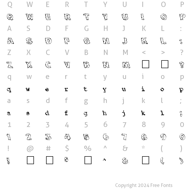 Character Map of Backfire Medium