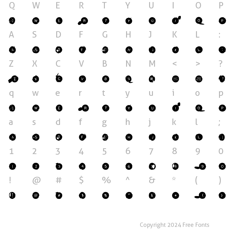 Character Map of BackspacerRound Regular