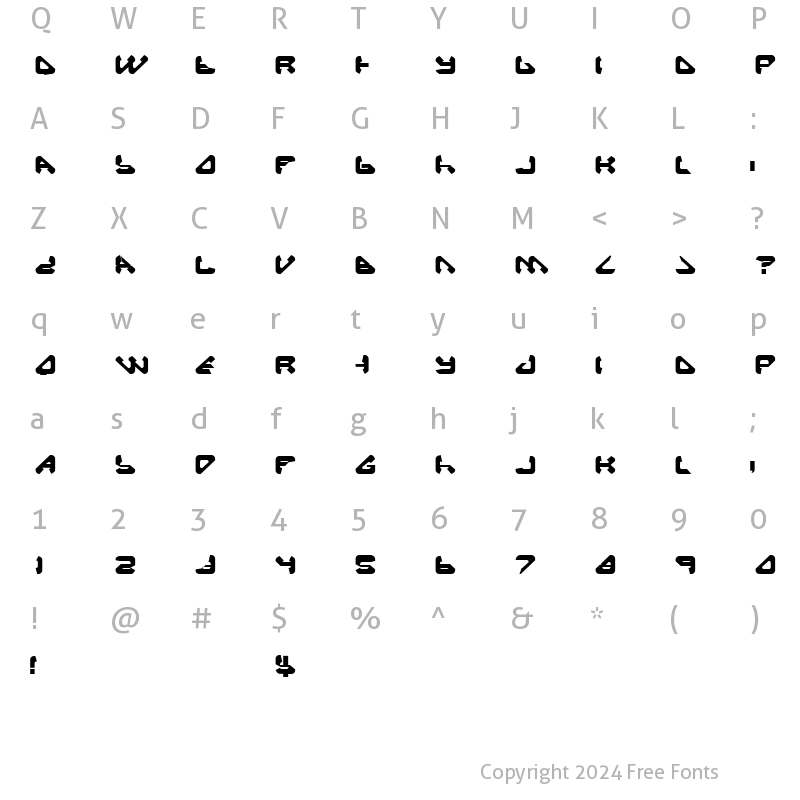 Character Map of Backup Generation 1