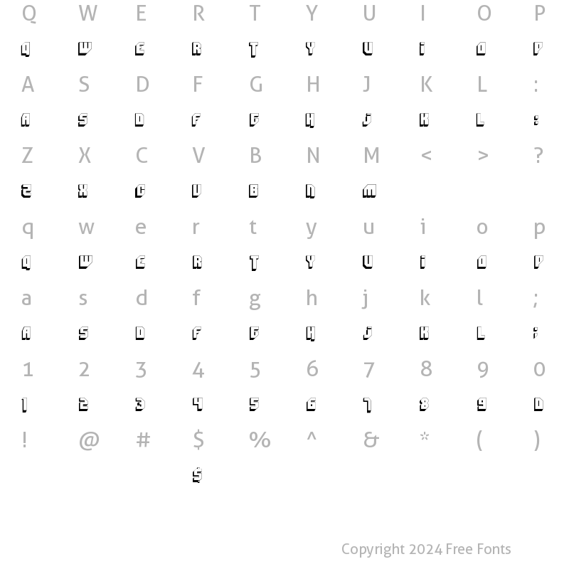 Character Map of Bad Mofo Regular