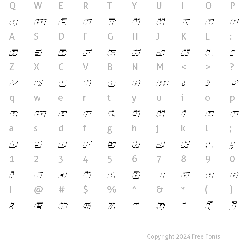 Character Map of bad robot ital3dl ital3dl