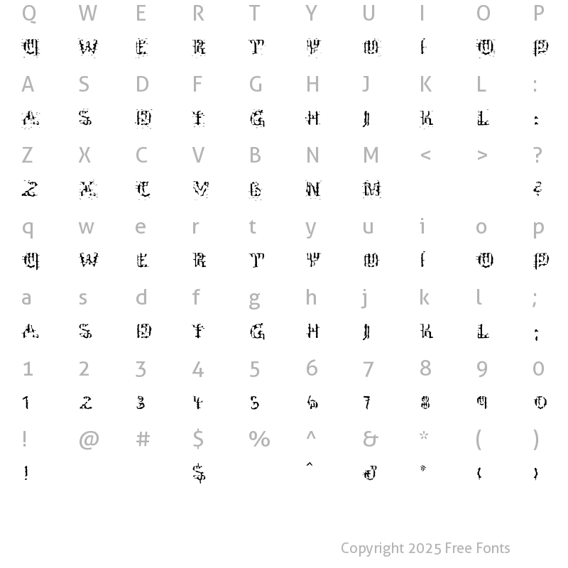 Character Map of BadblocksEF Regular