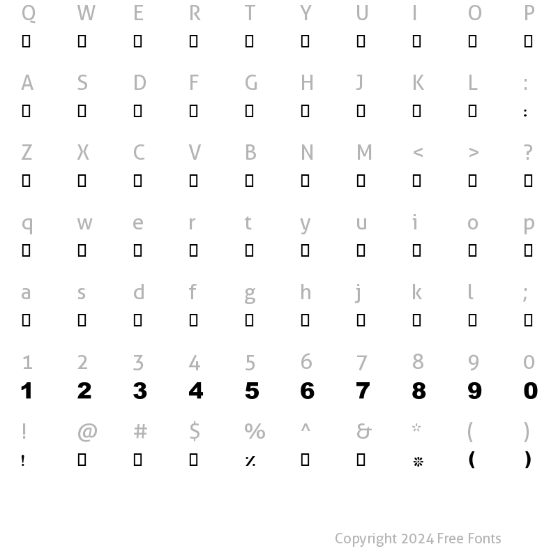 Character Map of bader_al dergham Bold