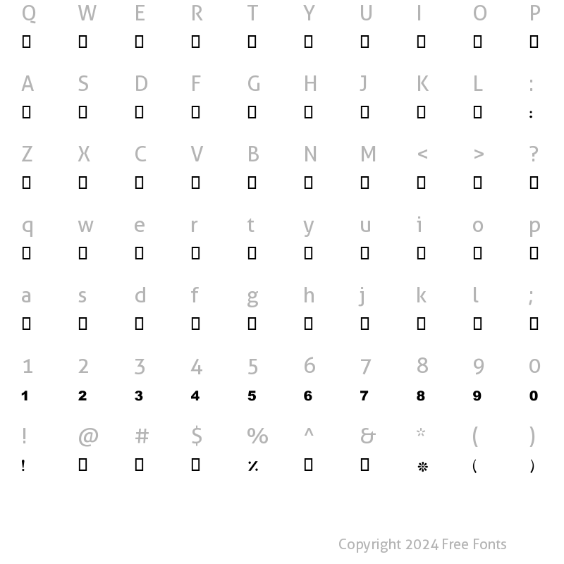 Character Map of bader_al gordabia bader