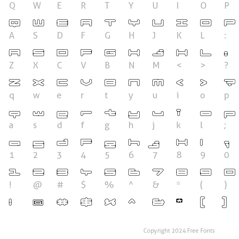 Character Map of BadExcuse Regular