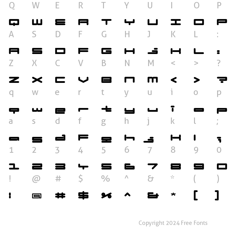 Character Map of BadExcuse Solid Regular