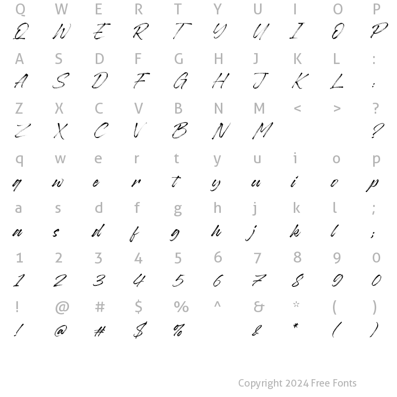 Character Map of Baguette Regular