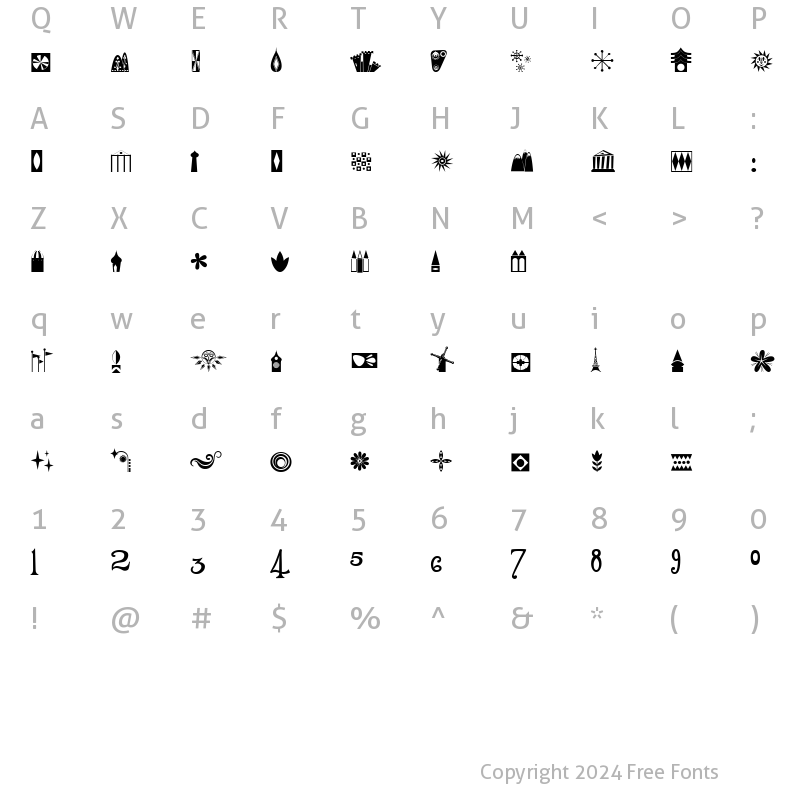 Character Map of BaileywickHappyGramsJF Medium