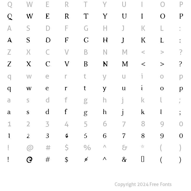 Character Map of Bajsmaskin Regular