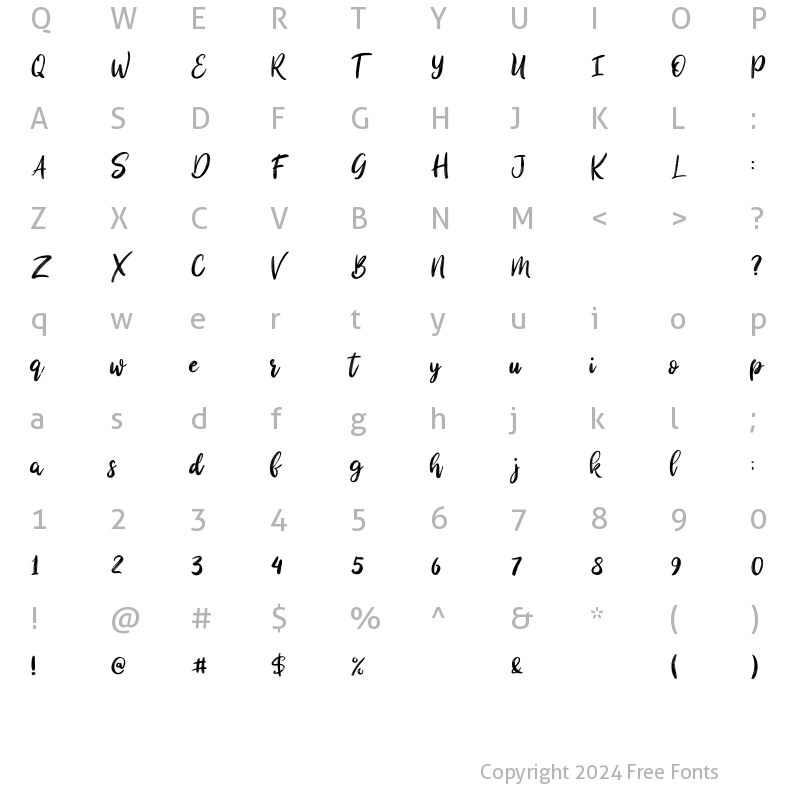 Character Map of Bakehouse Regular