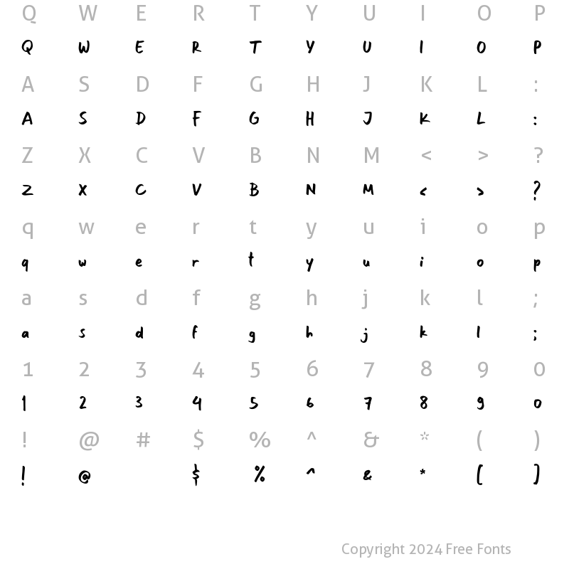 Character Map of Balkon Regular