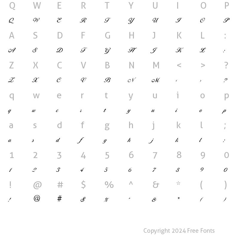 Character Map of Ballantines-Serial DB Regular