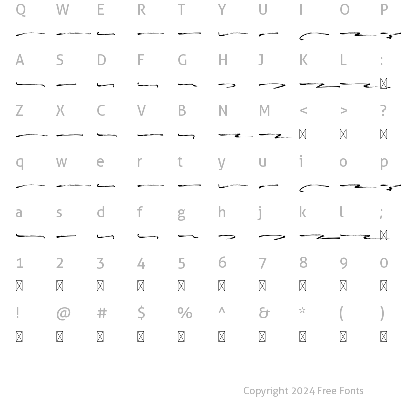 Character Map of Ballistick Swash