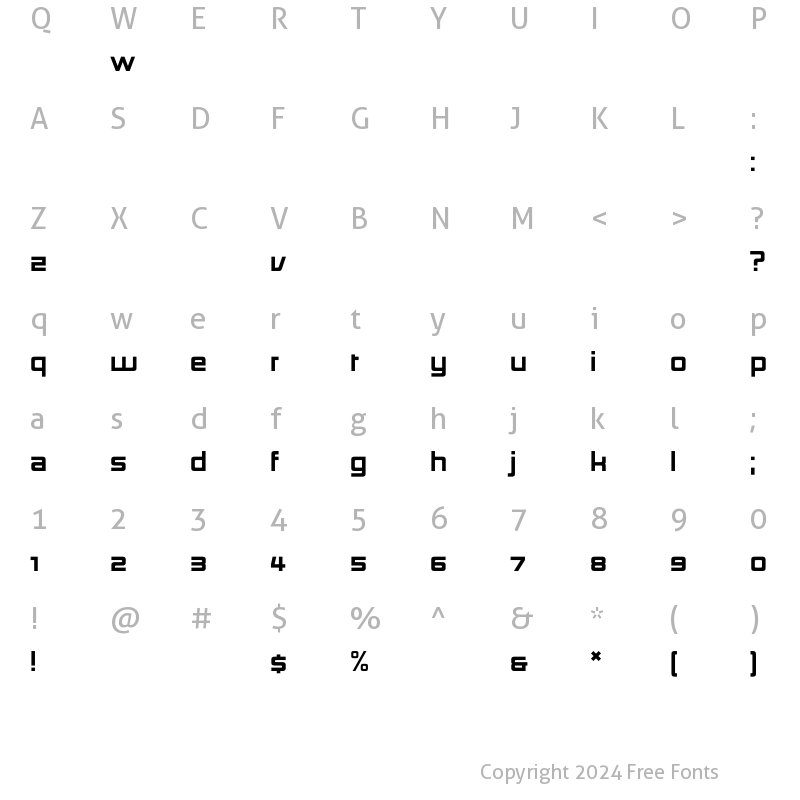 Character Map of Ballmer ArchiType Regular