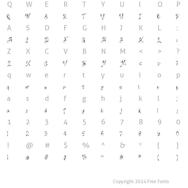 Character Map of Balls Liquitte Regular