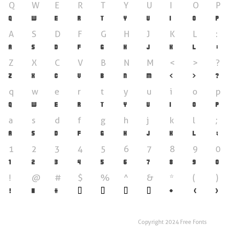 Character Map of Balls on the rampage Regular