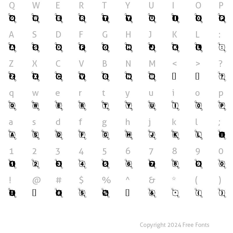 Character Map of BallTack Regular