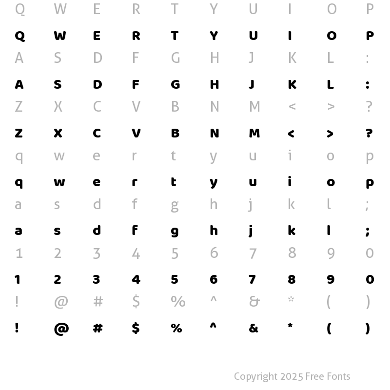 Character Map of Baloo Bhaijaan Regular