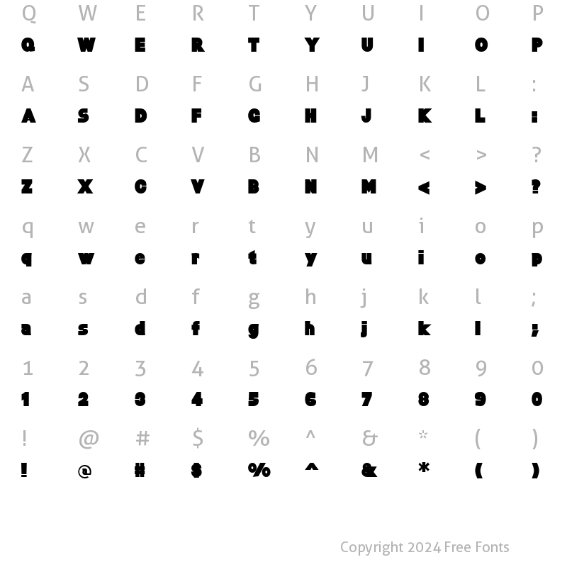 Character Map of Baltar XHeavy