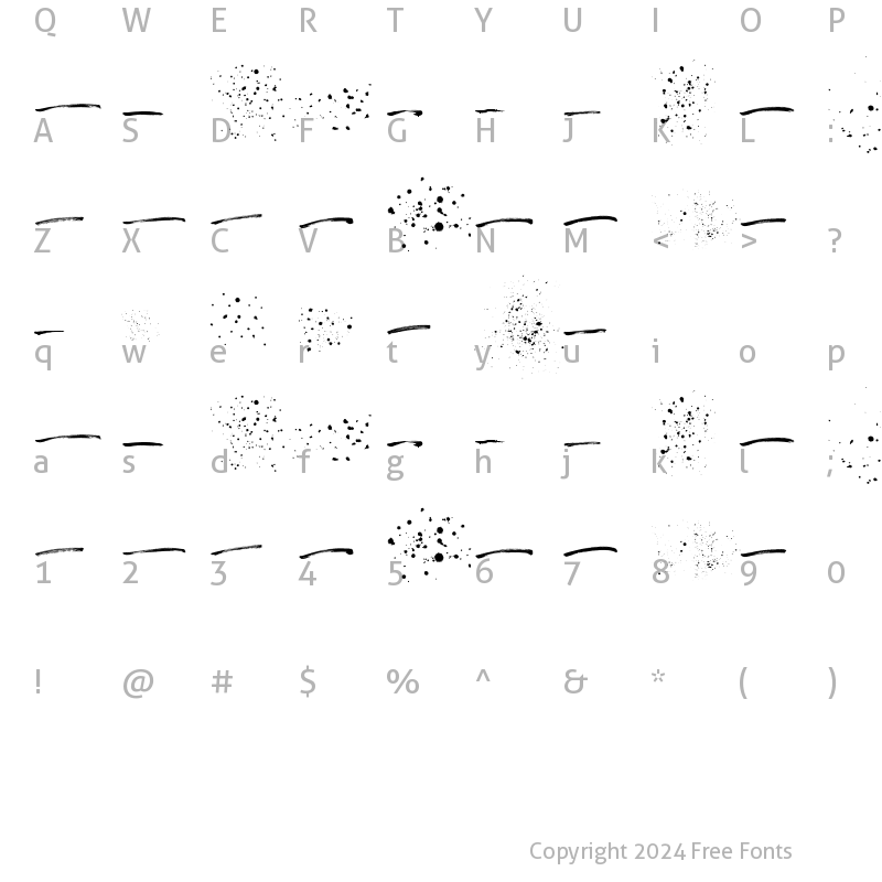 Character Map of Bambe Swash Regular