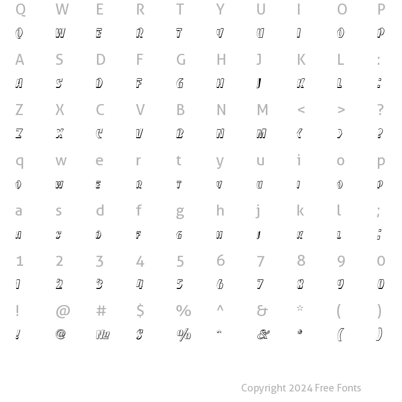 Character Map of BancoDi Bold