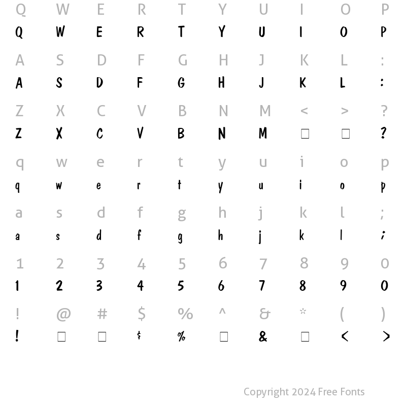 Character Map of Banga SSi Regular