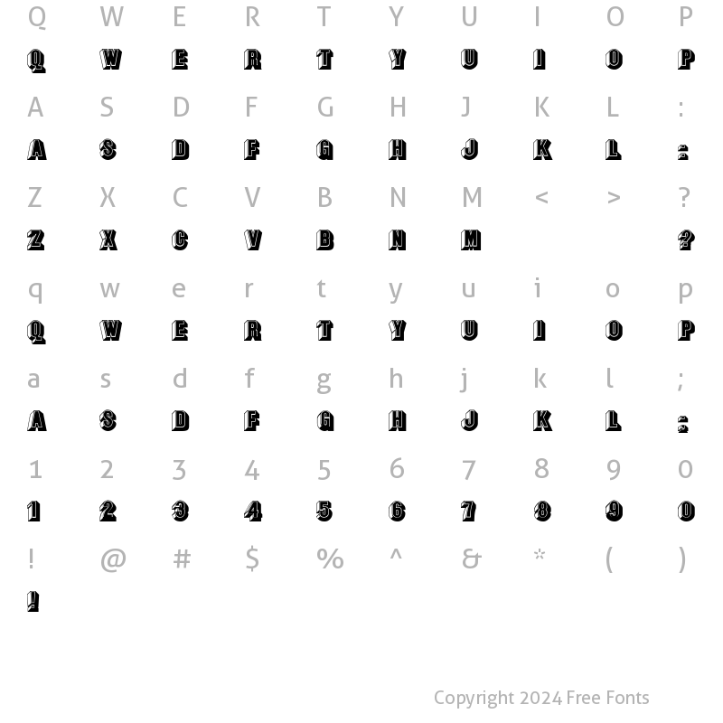 Character Map of BangstonfatsPlain-Normal Regular