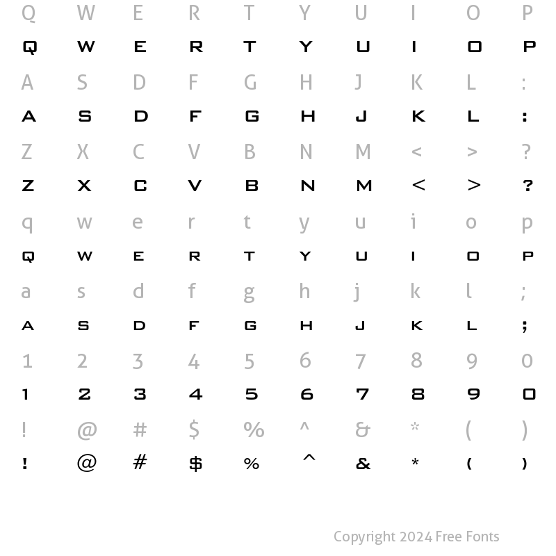 Character Map of BankGothicCMdBT Regular