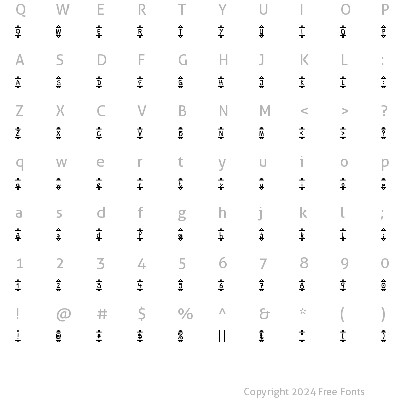 Character Map of Banner Regular